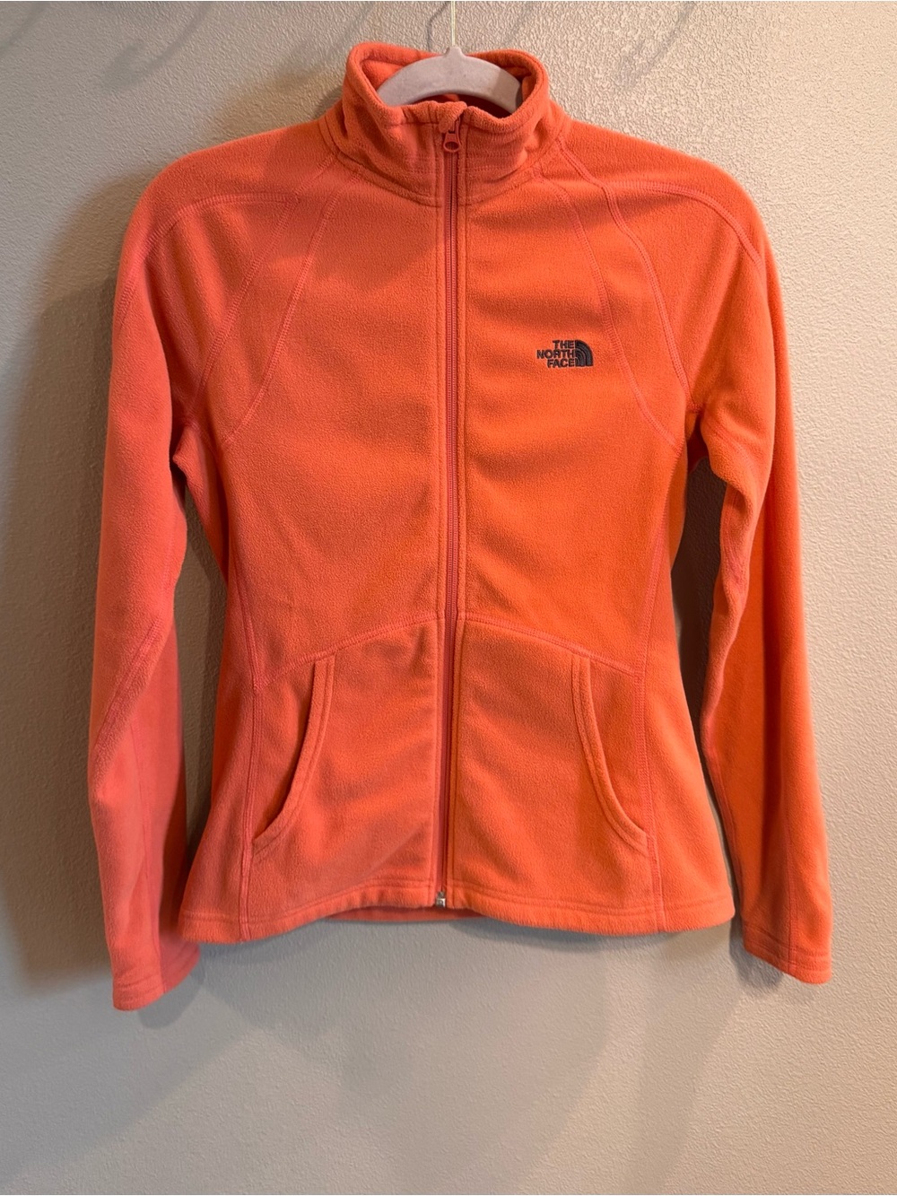 The North Face Women's Coral Orange Full-Zip Fleece Jacket